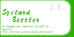 szilard bettler business card